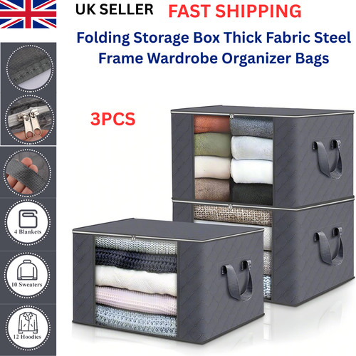 3pcs 66l folding storage - 66l, box