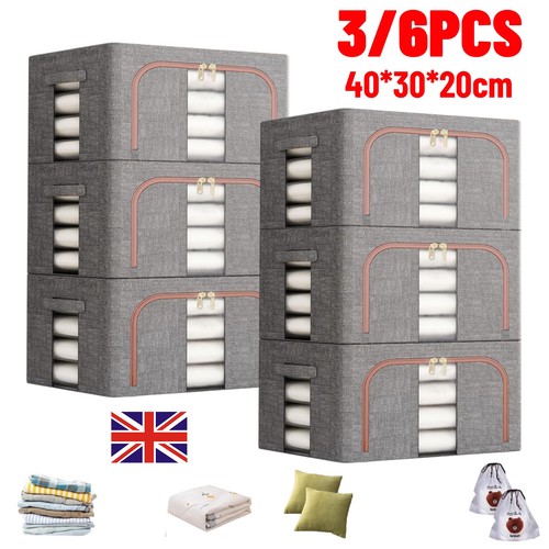 6pcs 22l folding storage box - 3/6pcs,