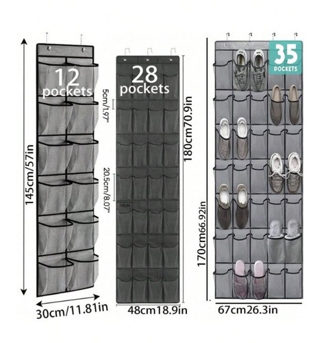 Hanging mesh shoe rack - hanging, with