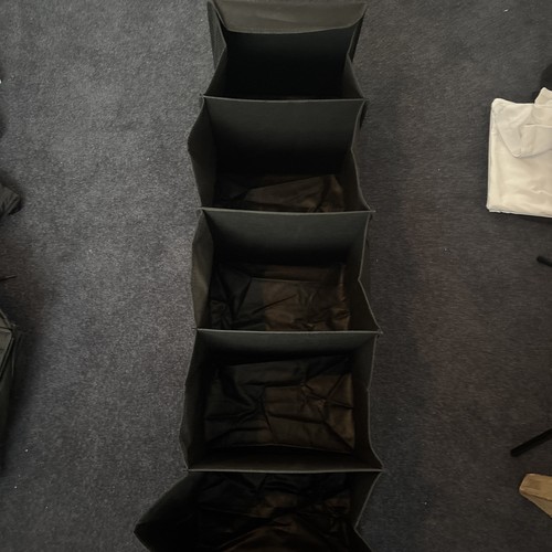 Black fabric hanging - hanging, storage