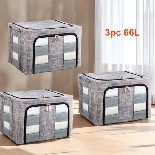 66l folding storage box - 3x,
