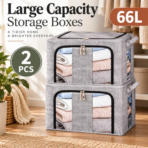 2pcs 66l folding - storage, box