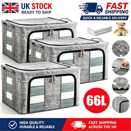 3pcs 66l folding storage box - 3pcs,