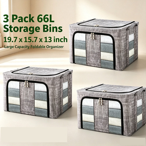 66l folding storage - 3x,