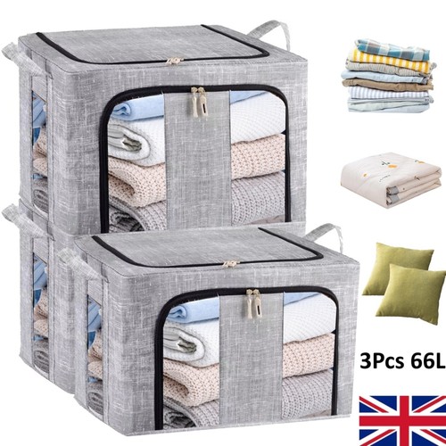 3pcs 66l folding storage - 66l,