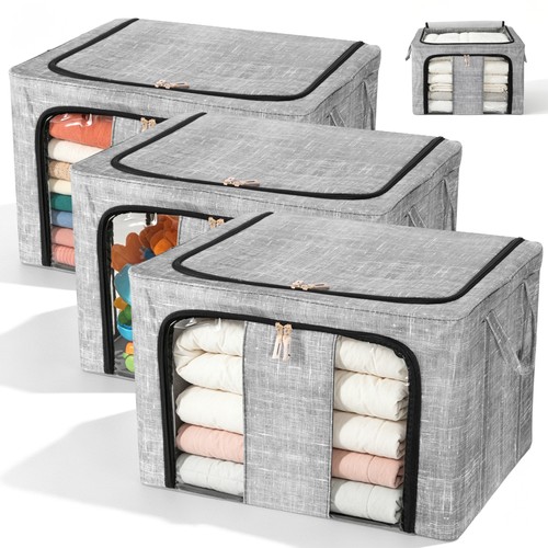 3pcs 66l folding storage box - 3pcs,