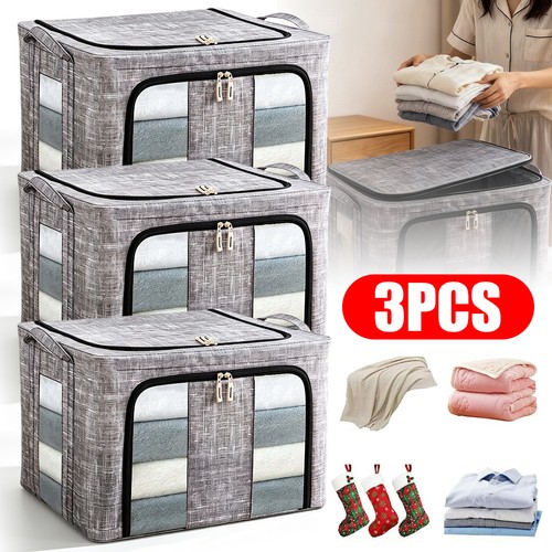 3pcs 66l folding storage - 66l,