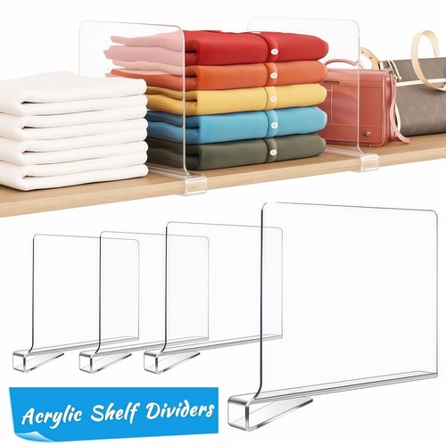 Clear acrylic shelf dividers - clear,