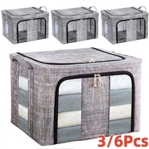 6pcs 66l folding storage box - folding,