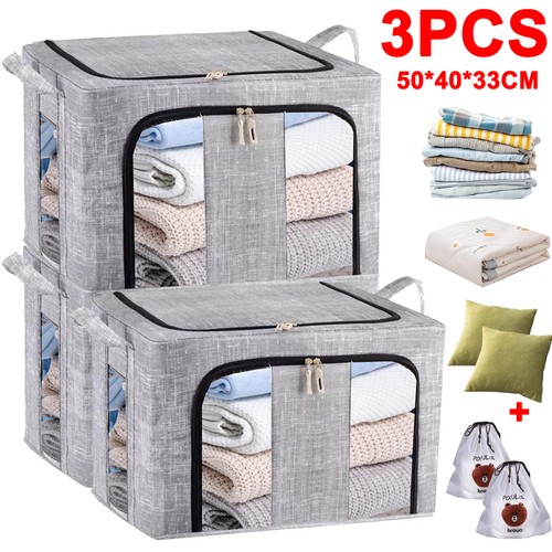 3pcs 66l folding - storage, box