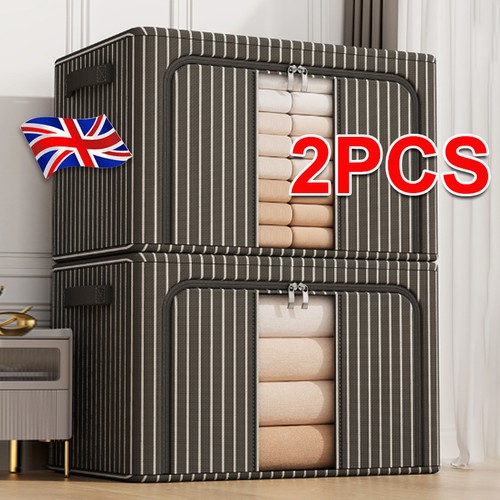 2pcs 100l folding storage box - 2pcs,